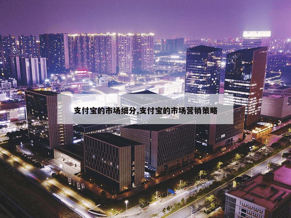 支付宝的市场细分,支付宝的市场营销策略